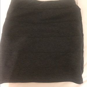 Grey bodycon wide striped elastic skirt sizeMedium